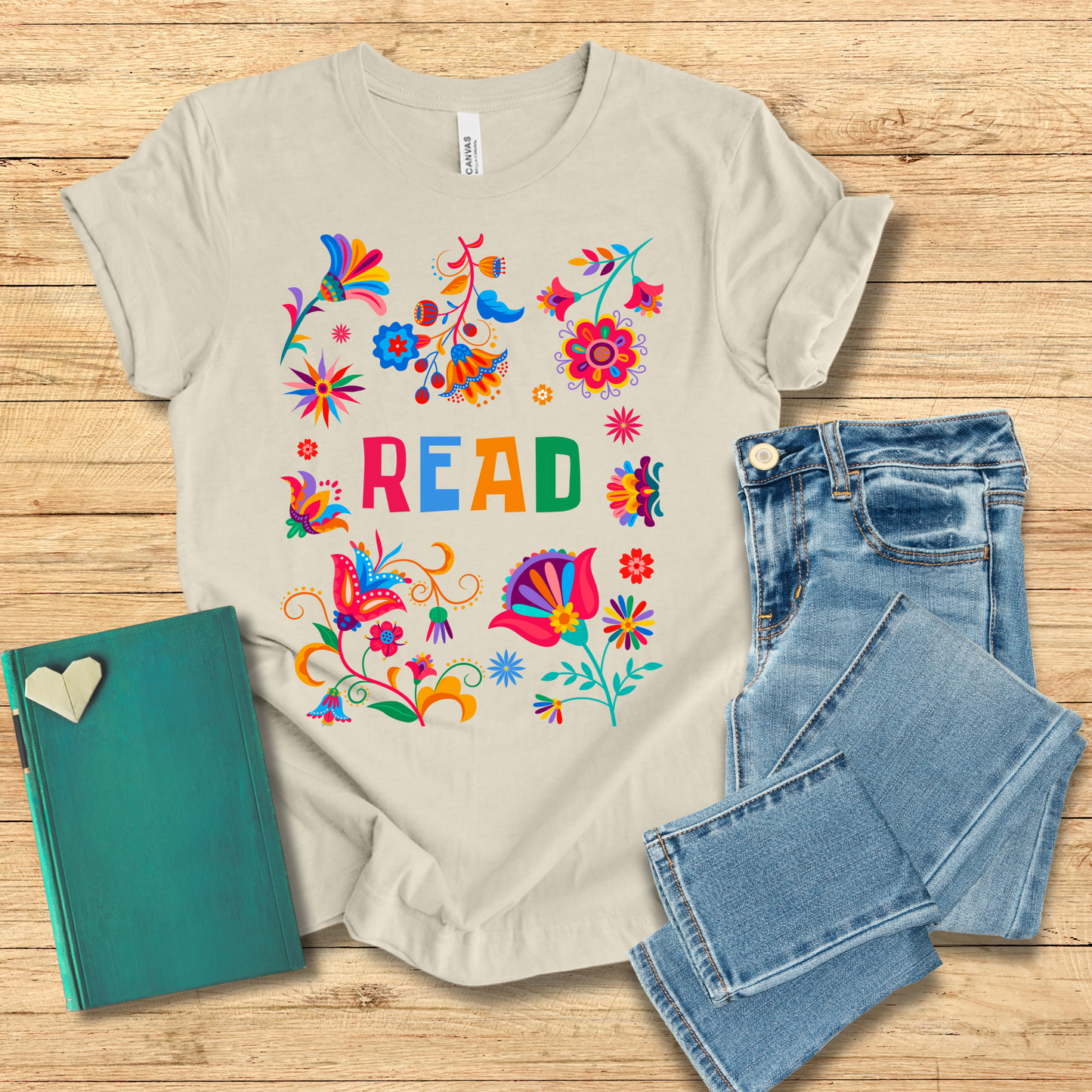 Bright Flowers Read Tee