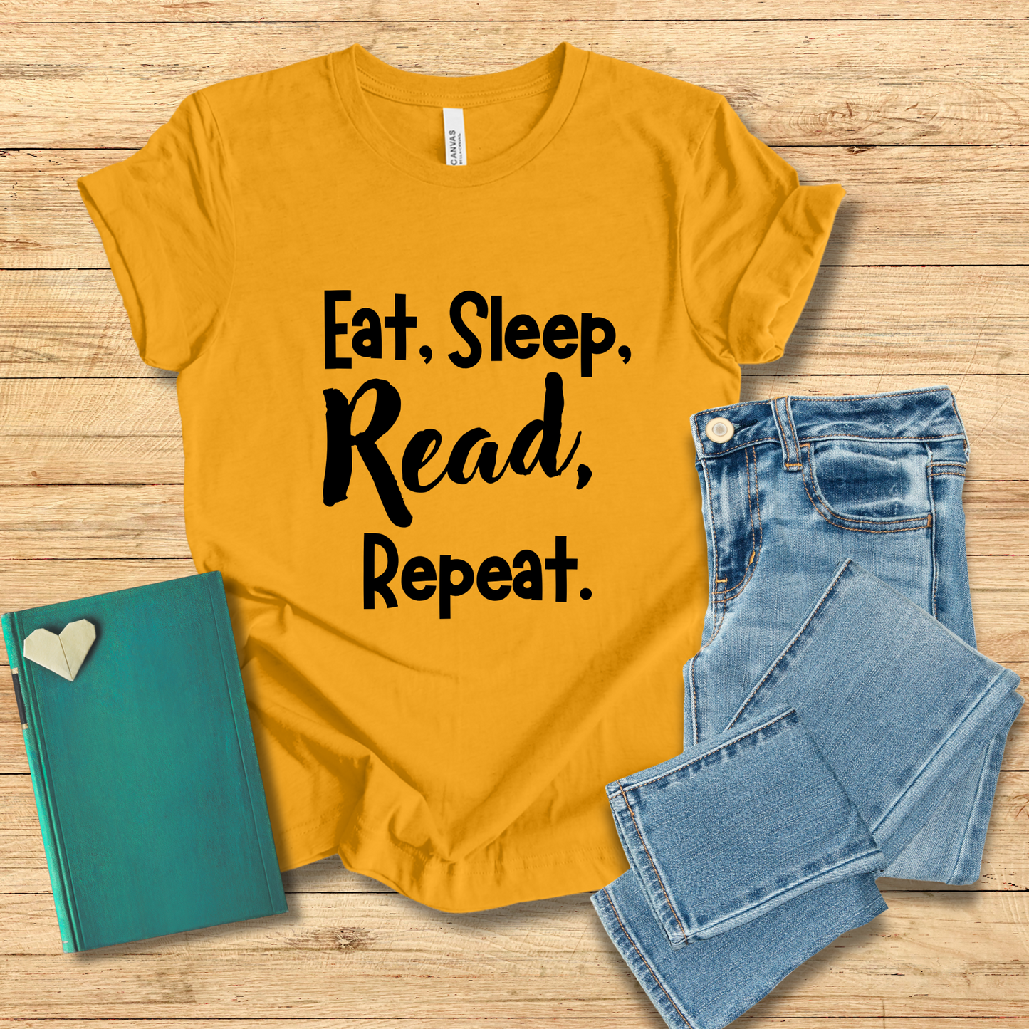 Eat, Sleep, Read, Repeat Tee
