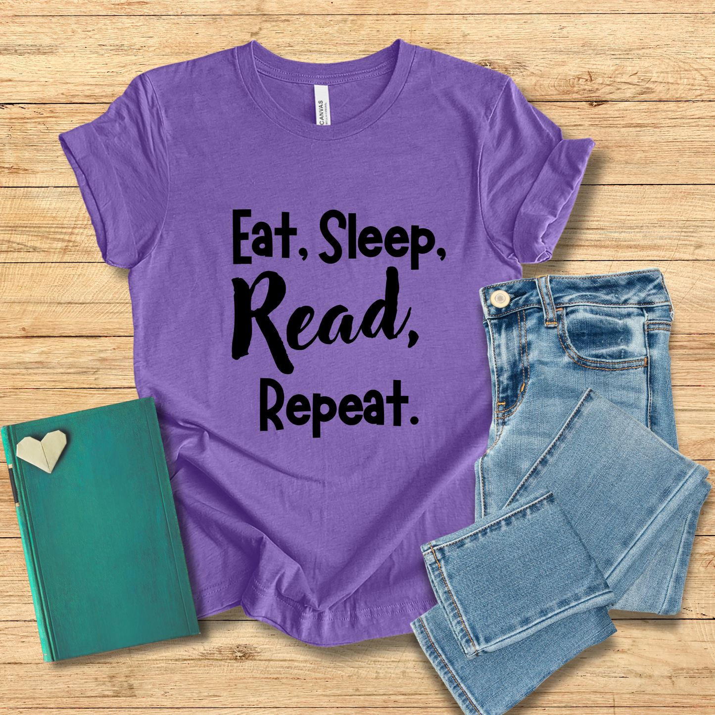 Eat, Sleep, Read, Repeat Tee