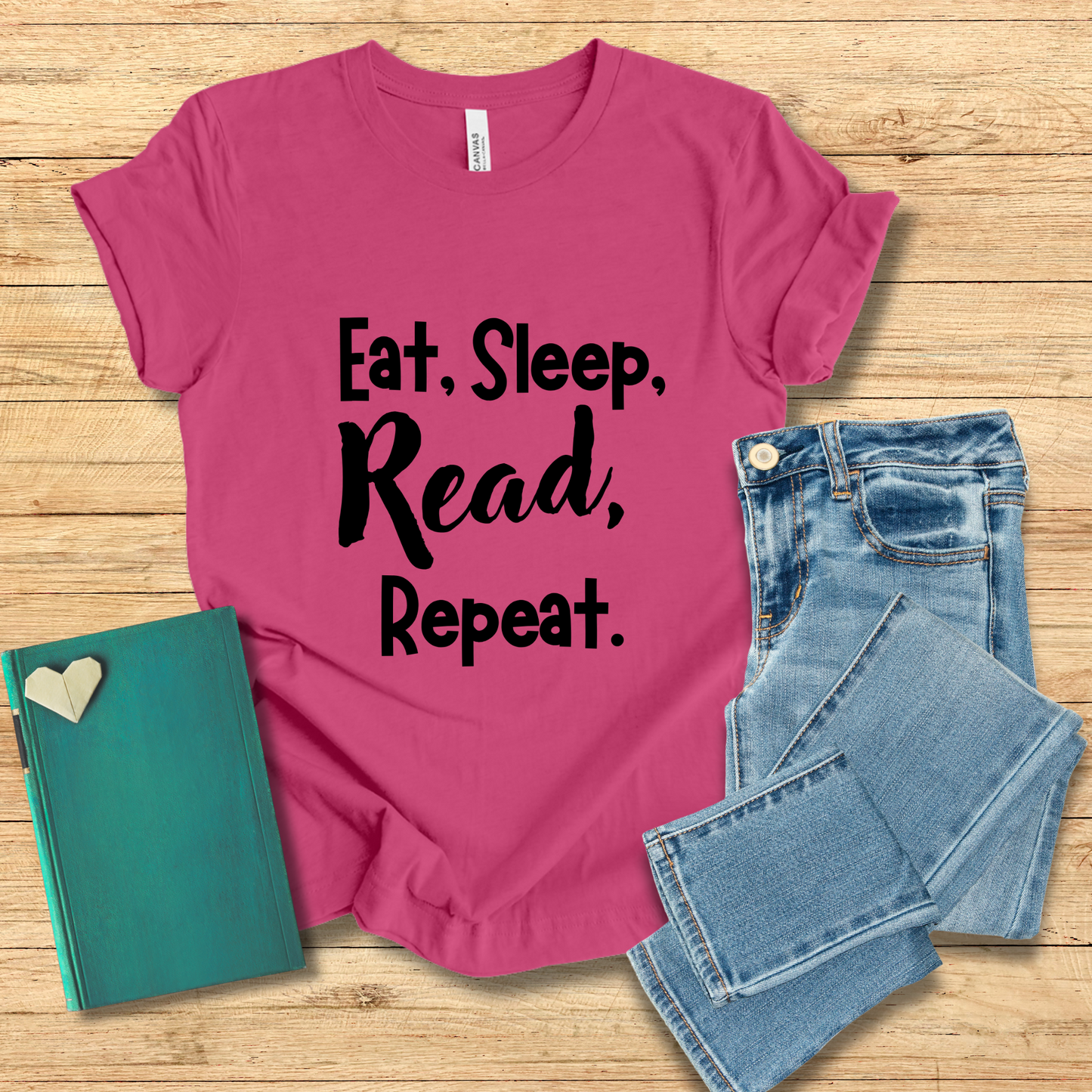 Eat, Sleep, Read, Repeat Tee