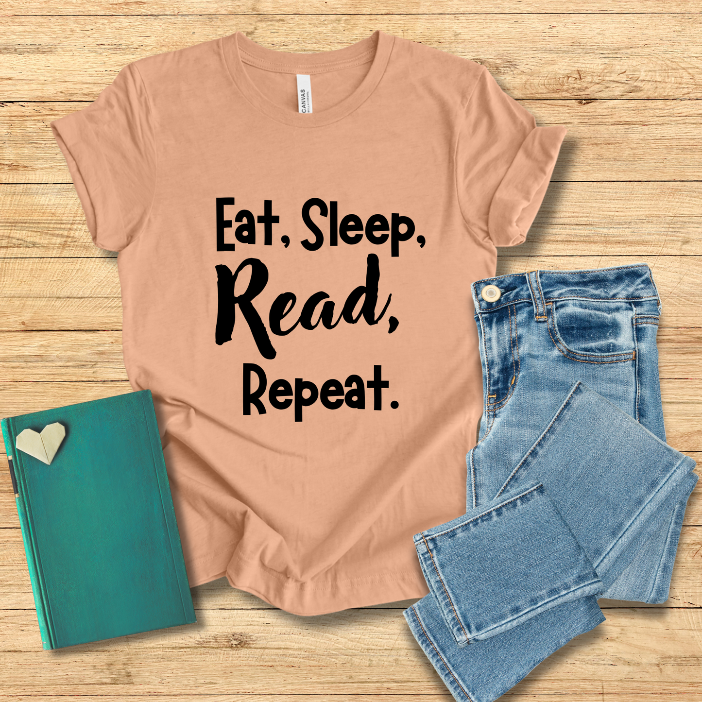 Eat, Sleep, Read, Repeat Tee