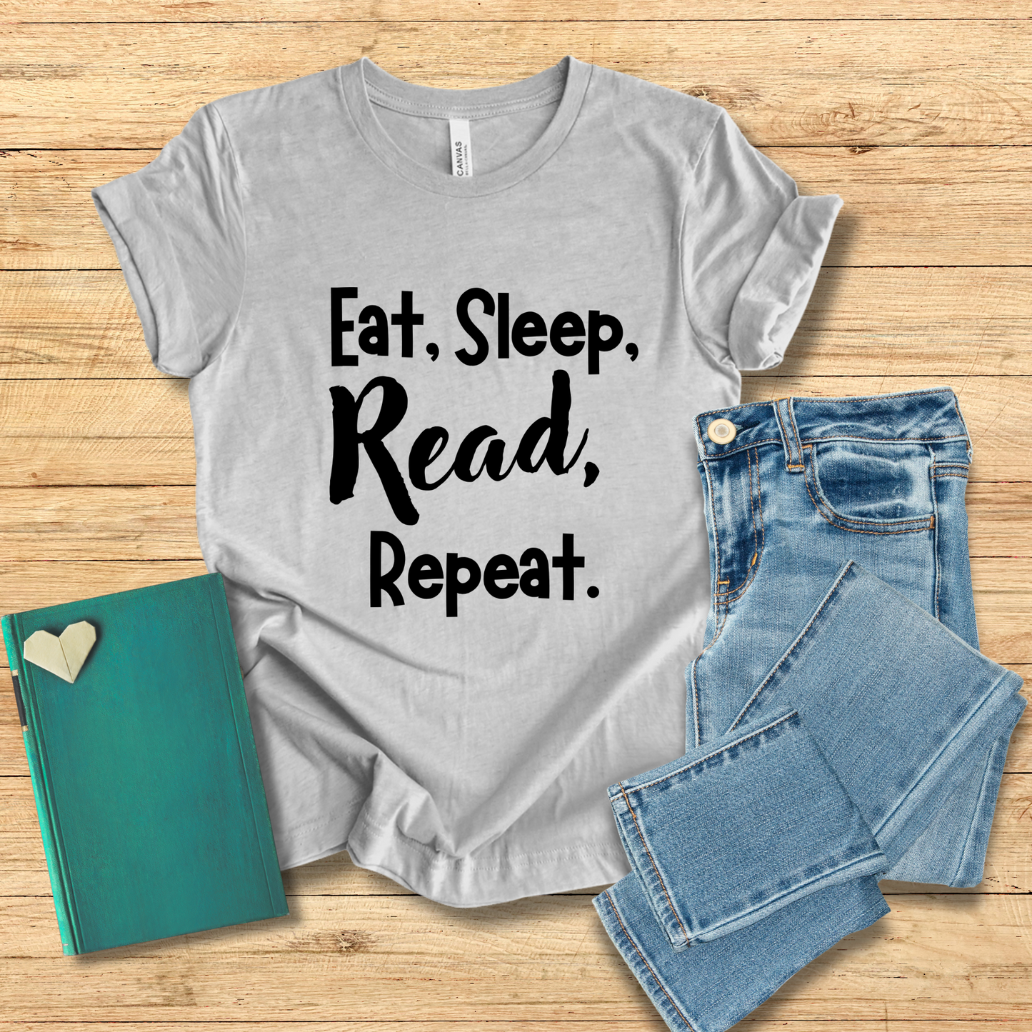 Eat, Sleep, Read, Repeat Tee