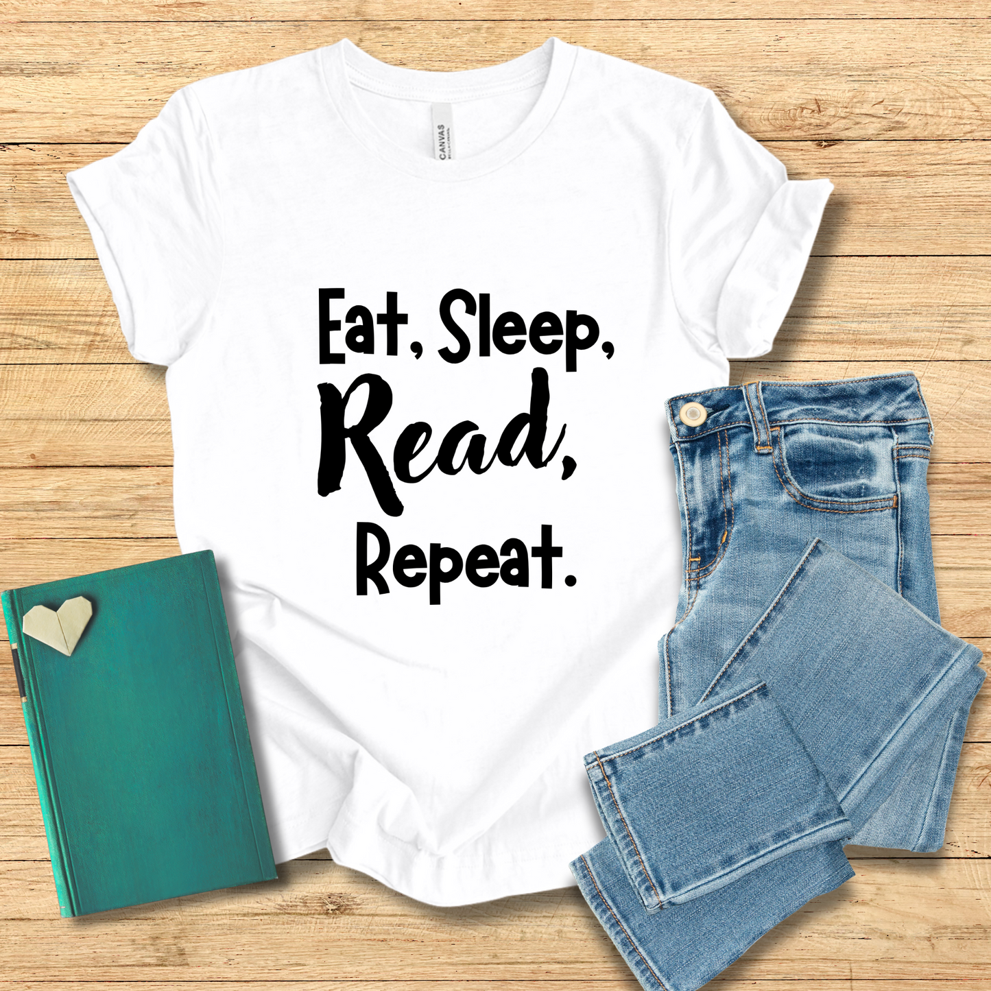 Eat, Sleep, Read, Repeat Tee