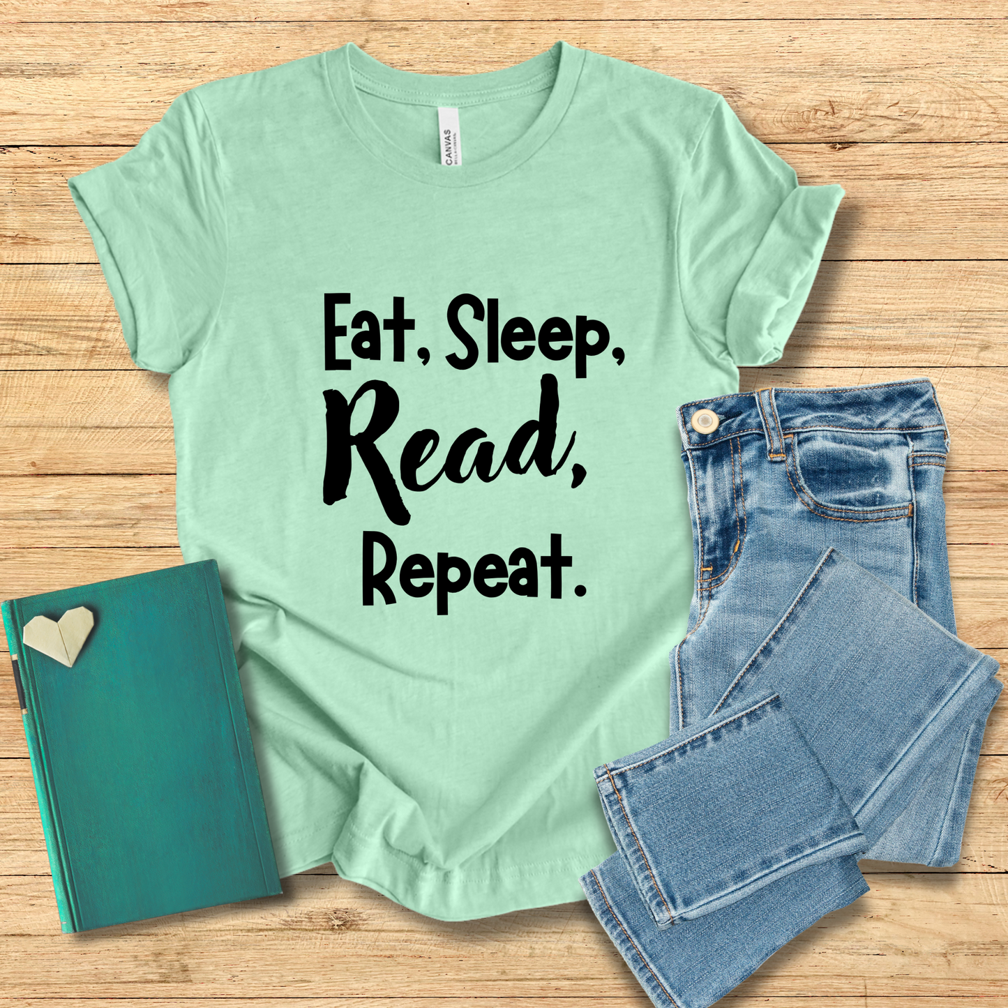 Eat, Sleep, Read, Repeat Tee