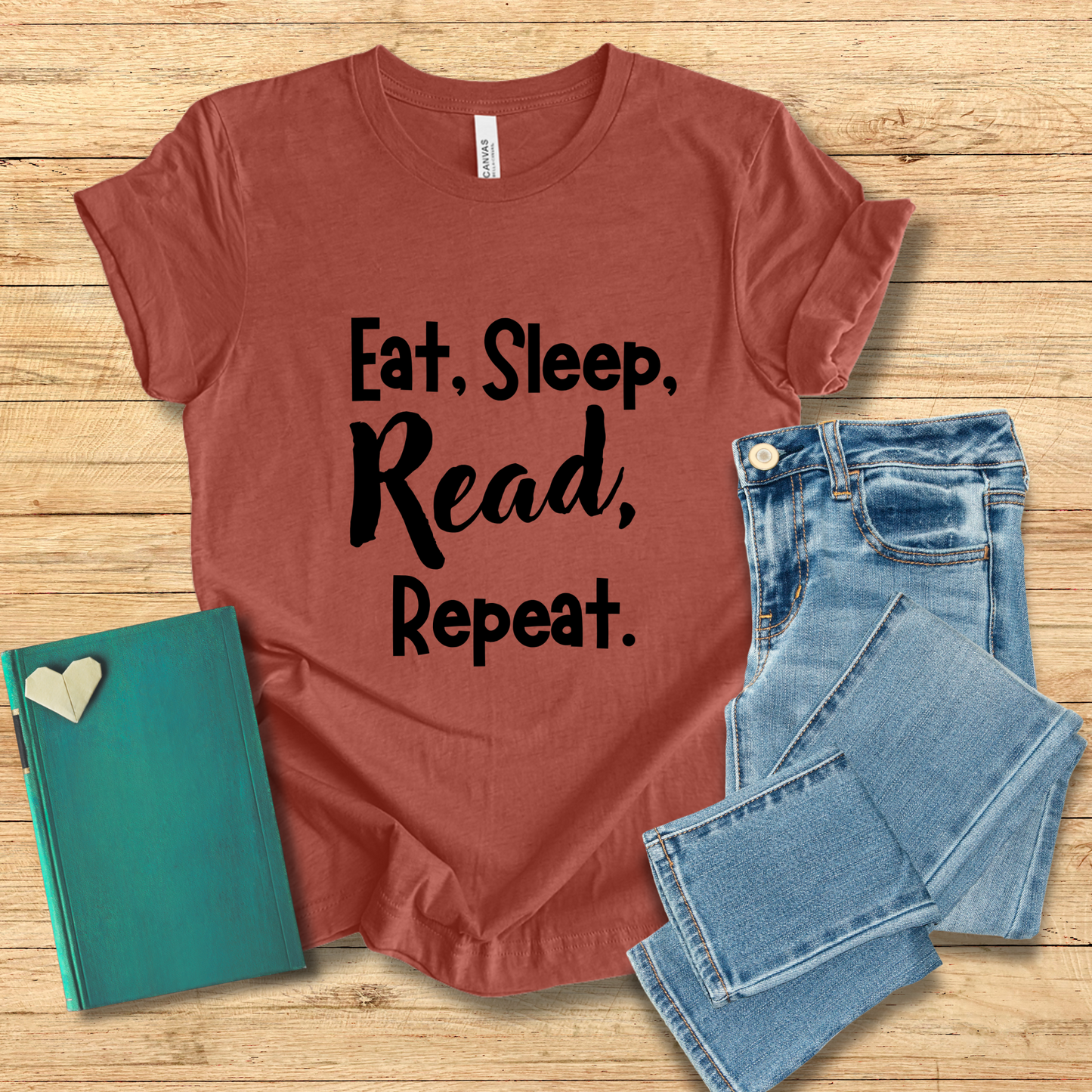 Eat, Sleep, Read, Repeat Tee