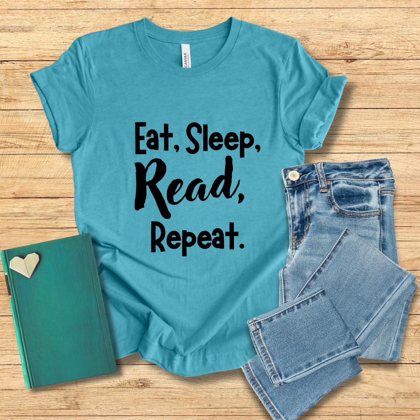 Eat, Sleep, Read, Repeat Tee