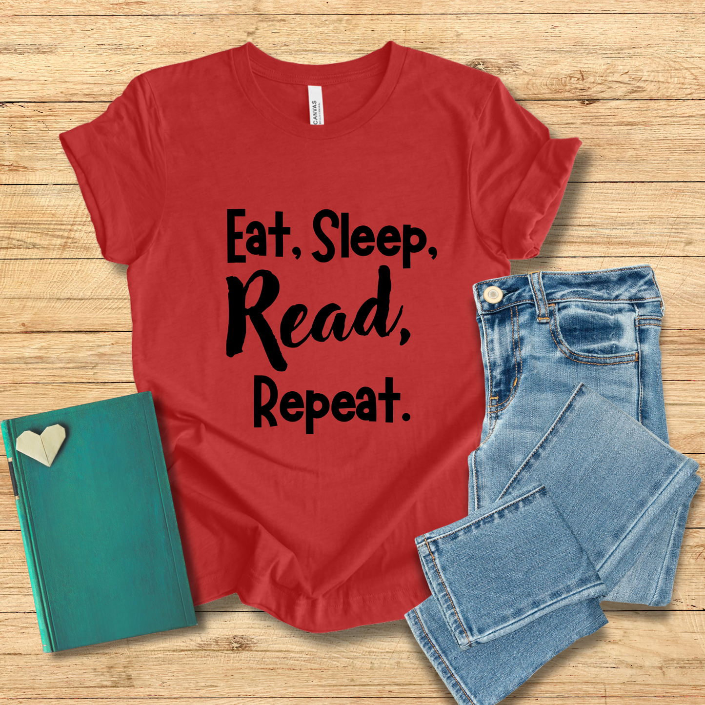 Eat, Sleep, Read, Repeat Tee