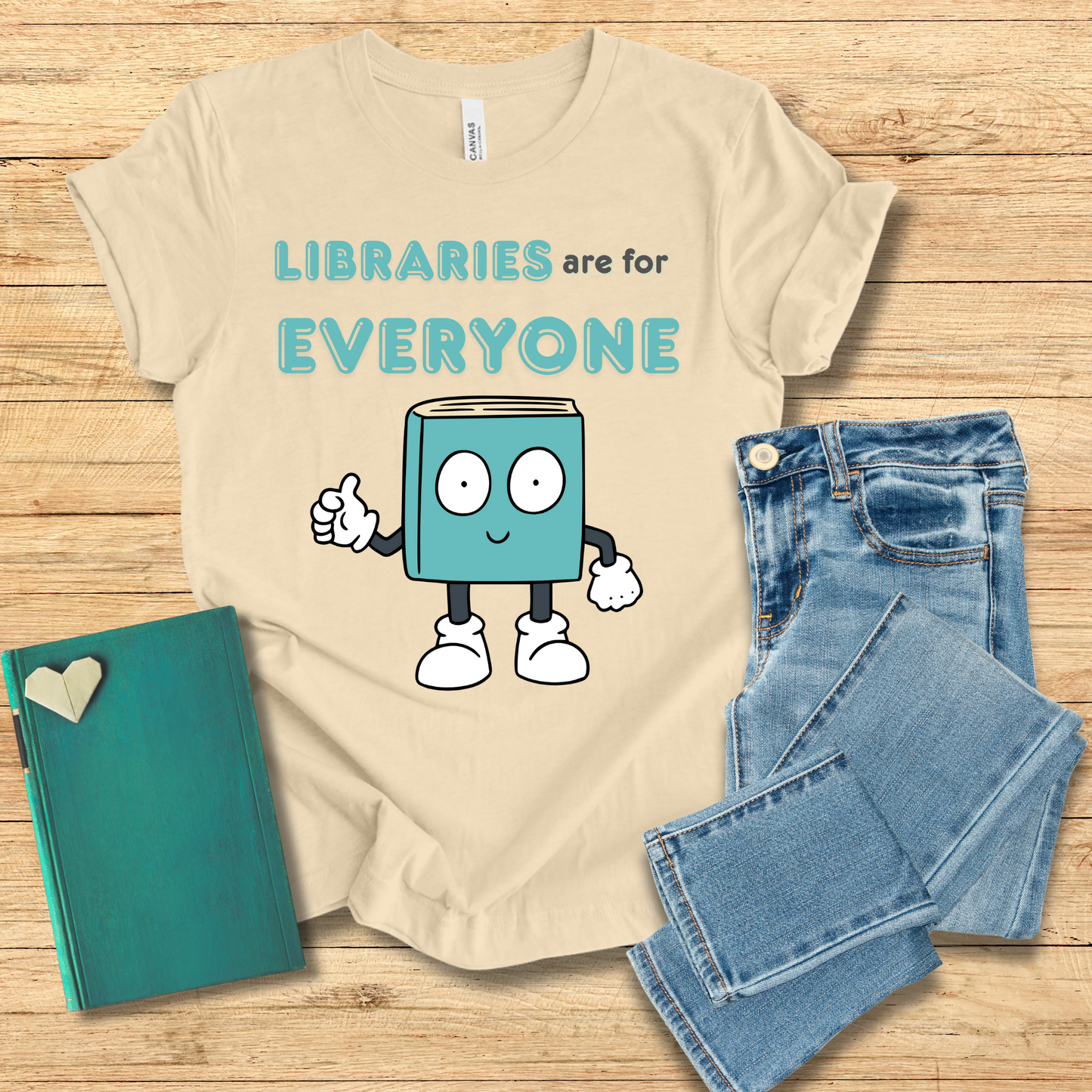 Libraries Are For Everyone Book Man Tee