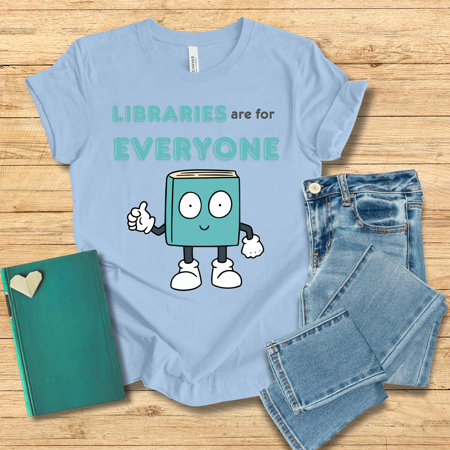 Libraries Are For Everyone Book Man Tee