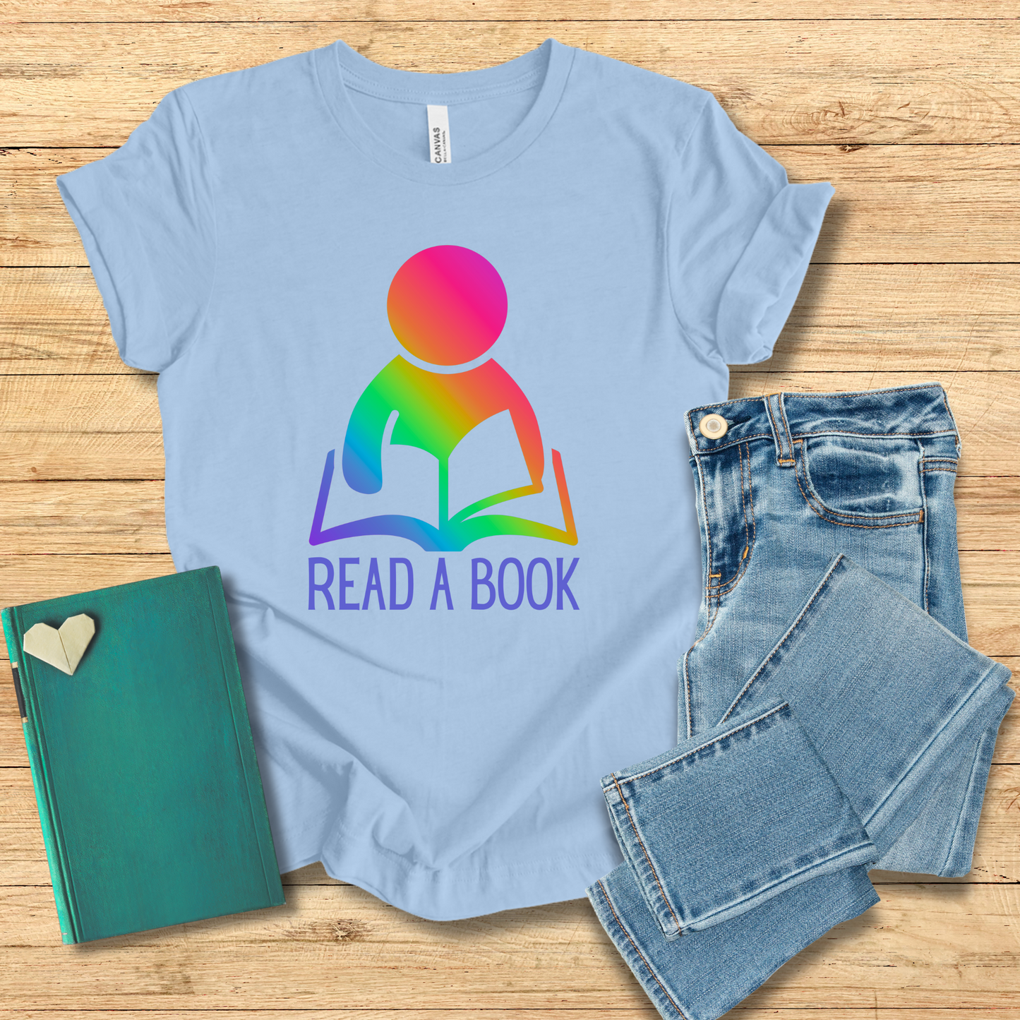 Read A Book Rainbow Reader Tee