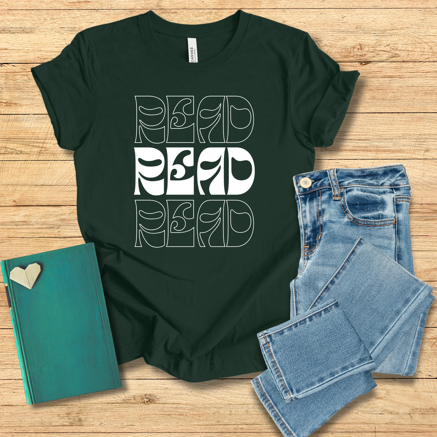 White Lettering Read Tee