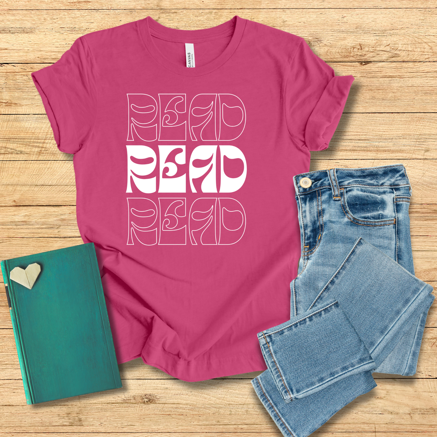 White Lettering Read Tee