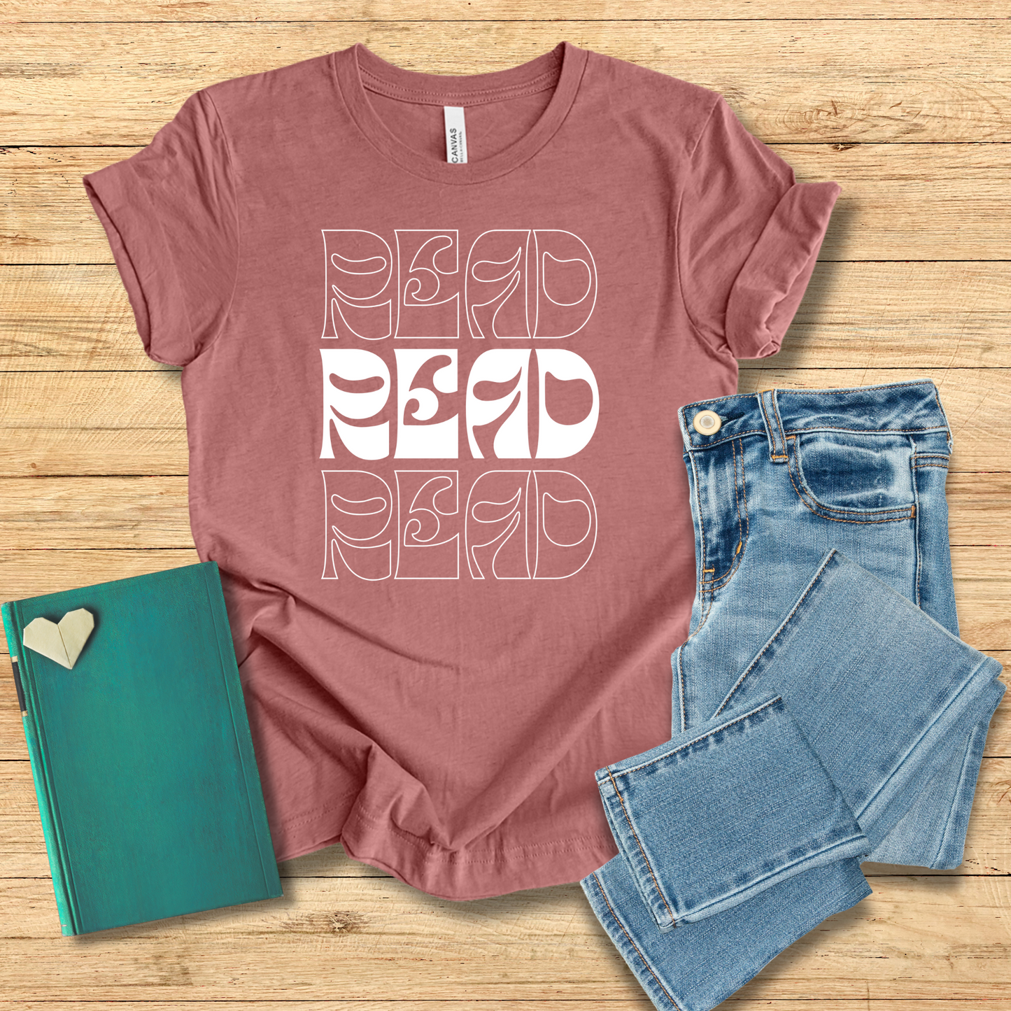White Lettering Read Tee