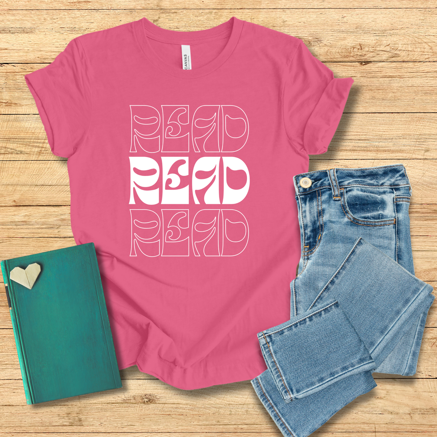 White Lettering Read Tee