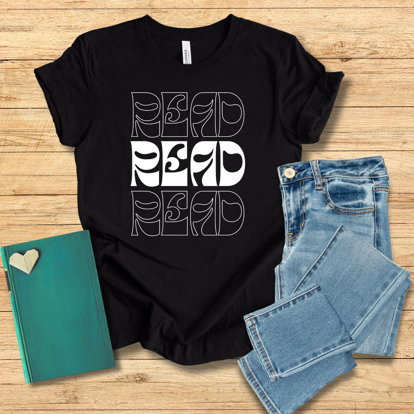 White Lettering Read Tee