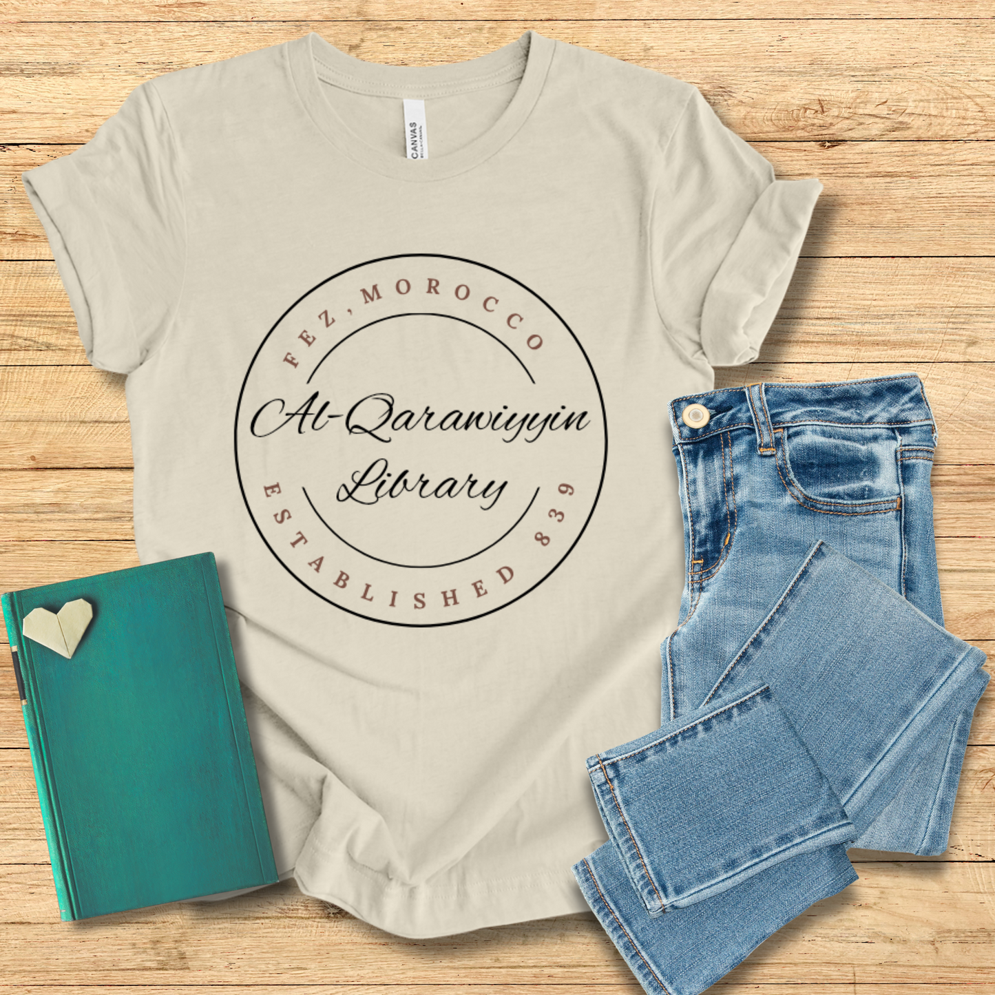 Al-Qarawiyyin Library Disc Tee