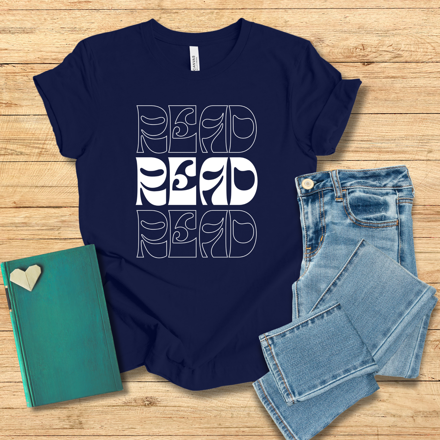 White Lettering Read Tee