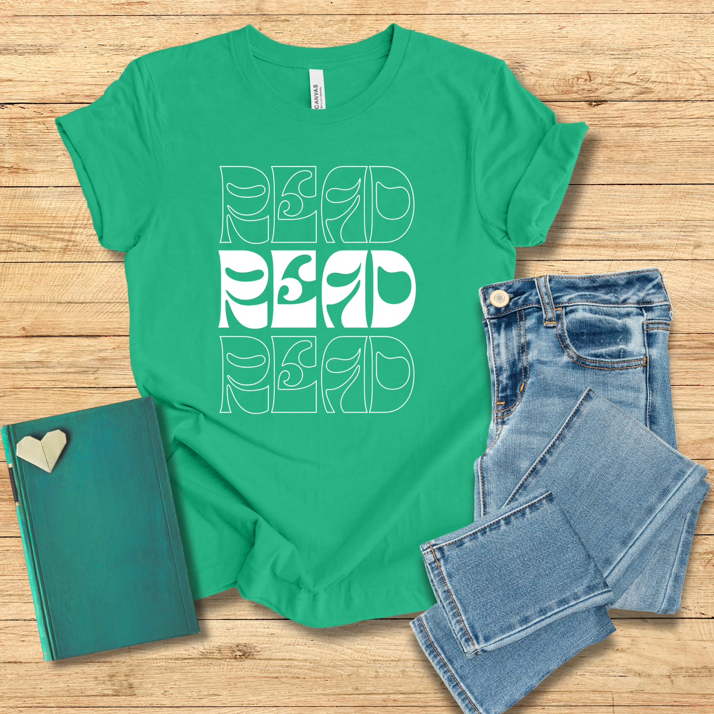White Lettering Read Tee