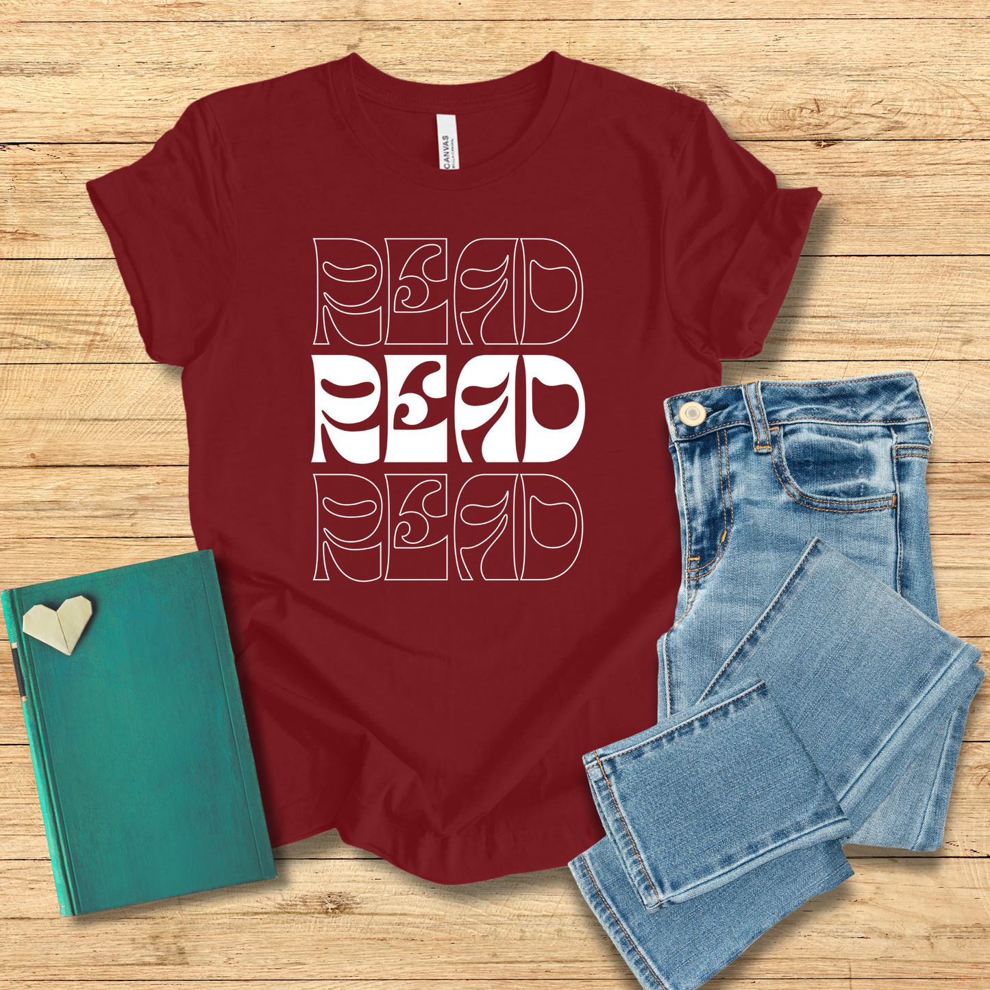 White Lettering Read Tee