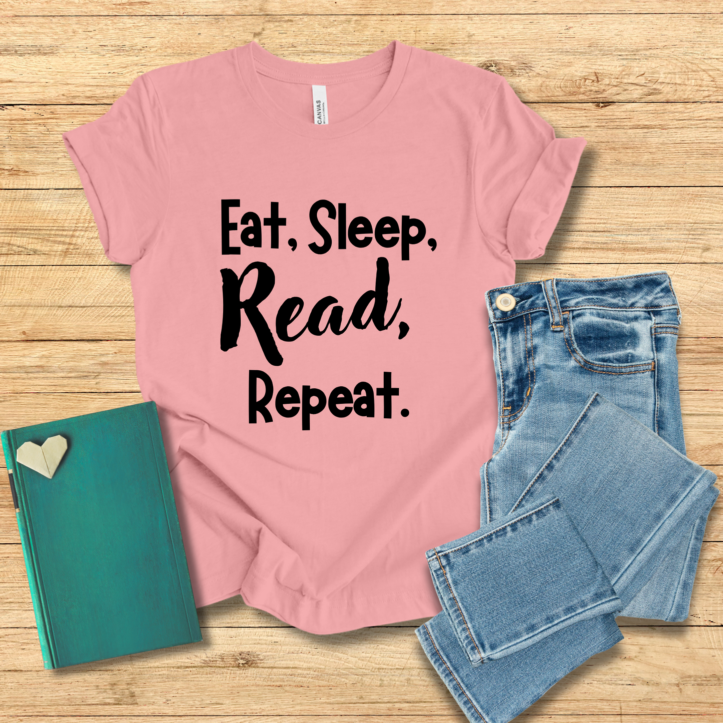 Eat, Sleep, Read, Repeat Tee