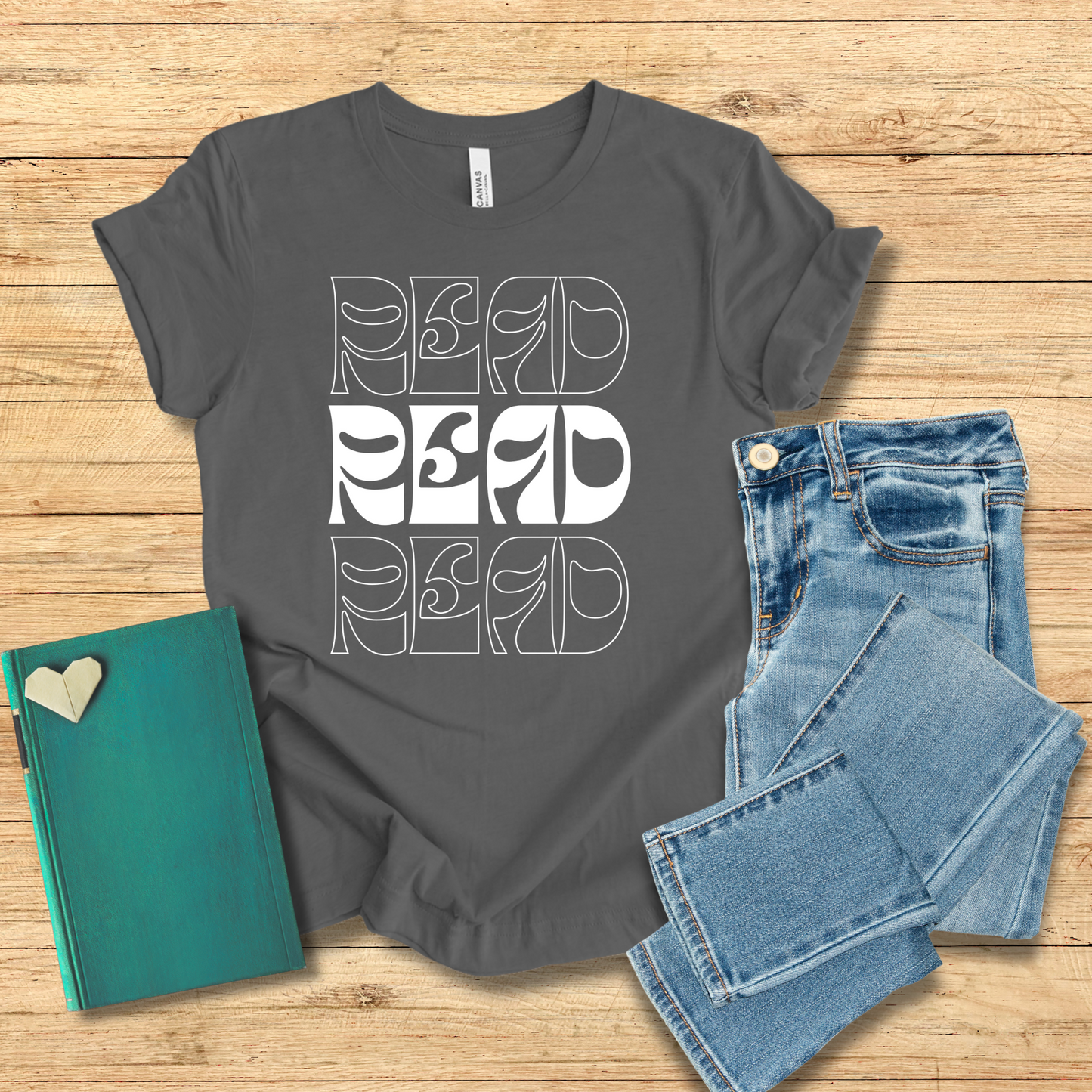 White Lettering Read Tee