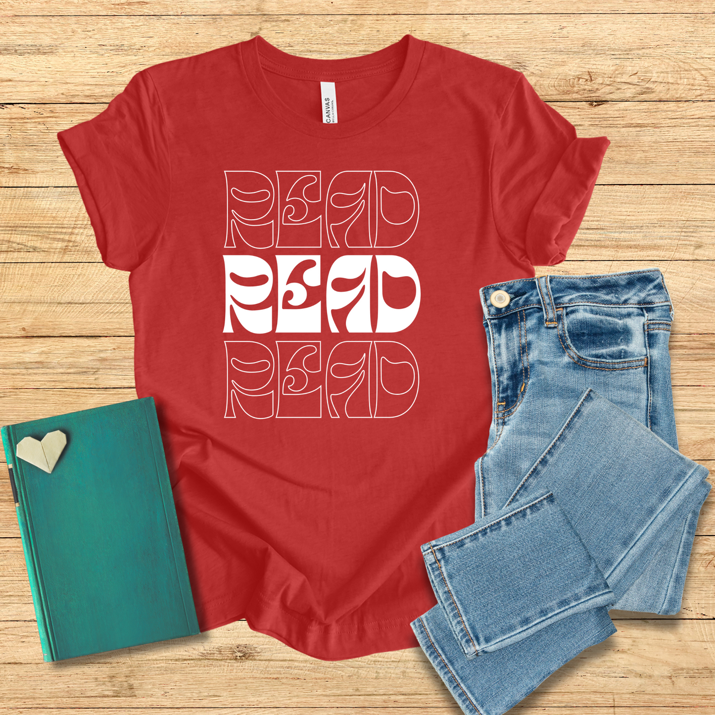 White Lettering Read Tee