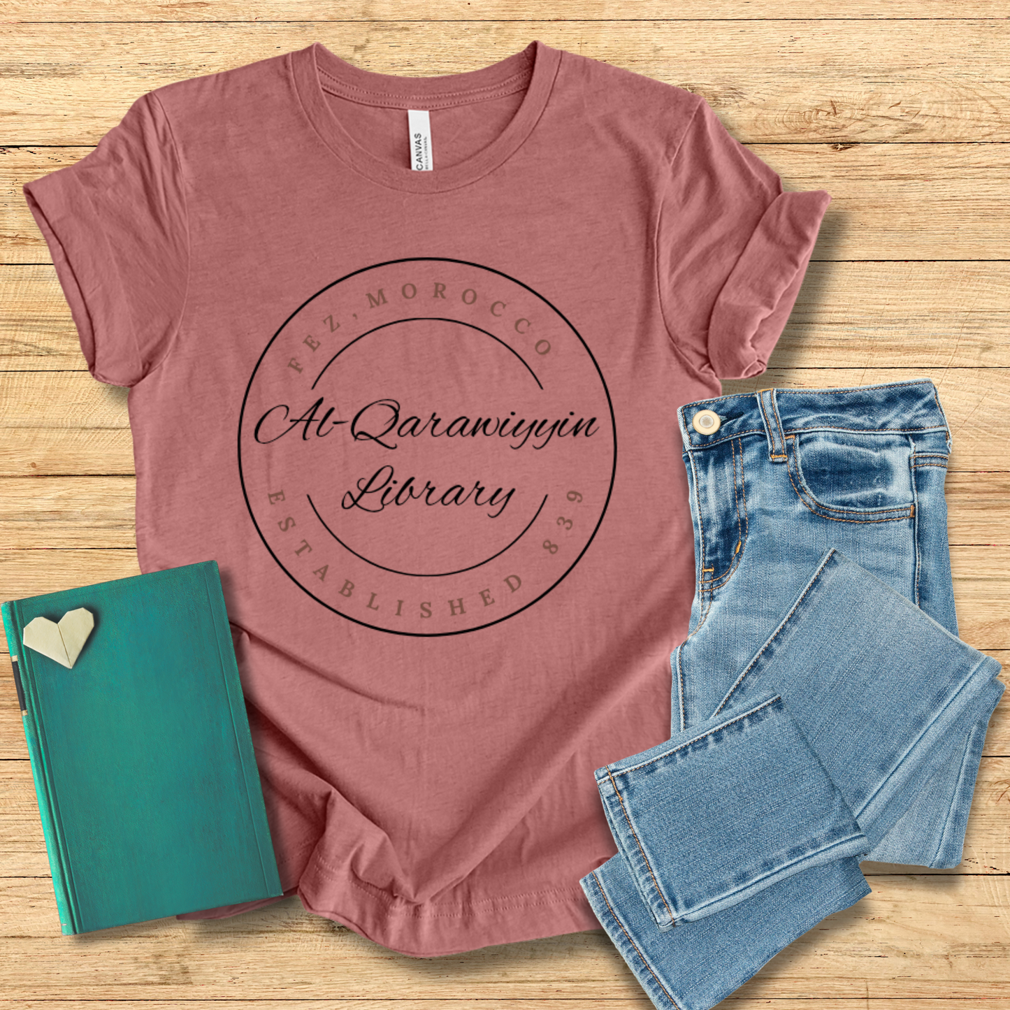 Al-Qarawiyyin Library Disc Tee