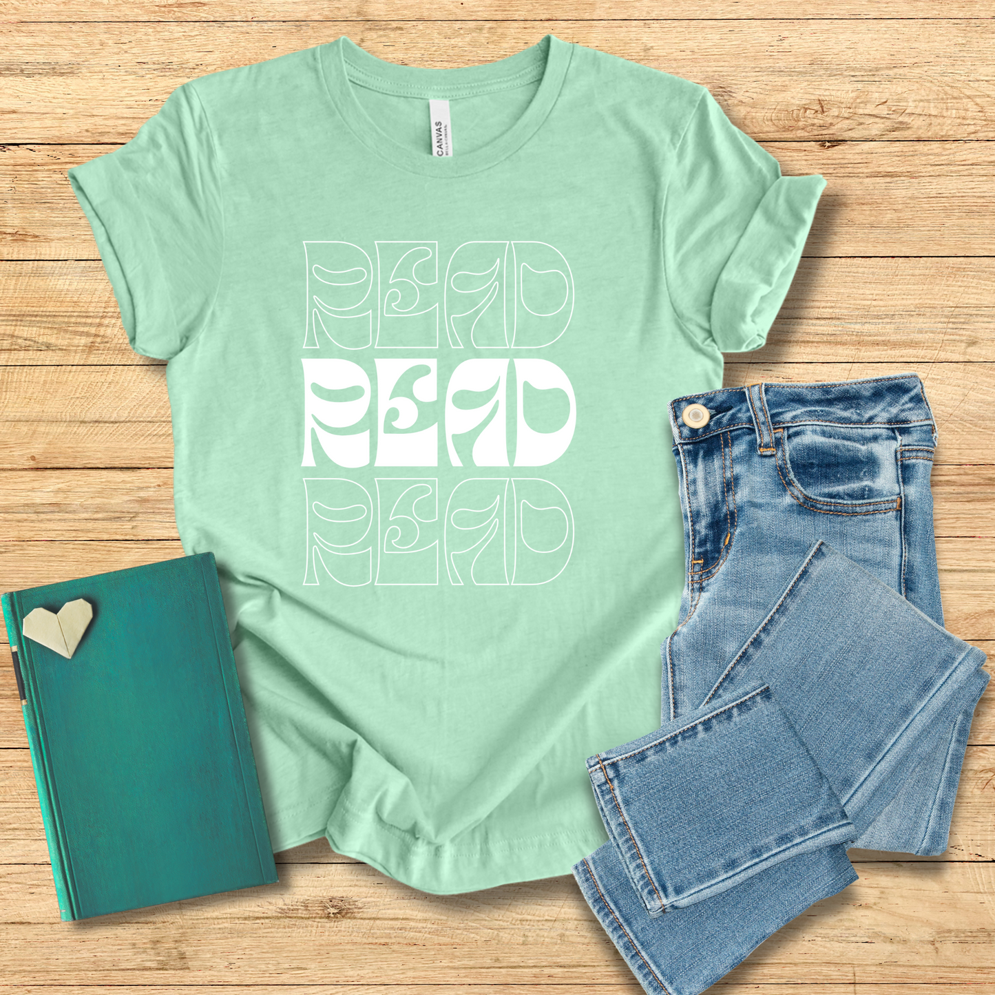 White Lettering Read Tee