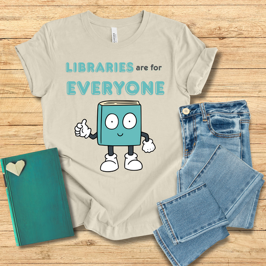 Libraries Are For Everyone Book Man Tee
