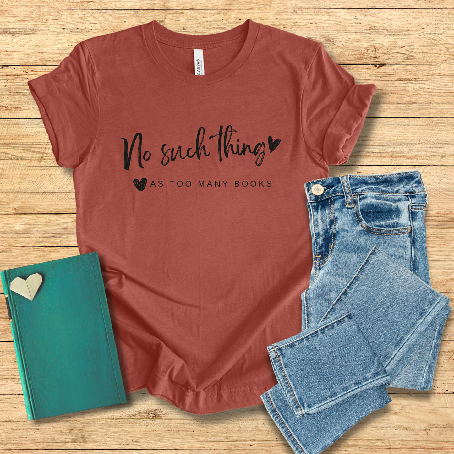 No Such Thing As Too Many Books Tee
