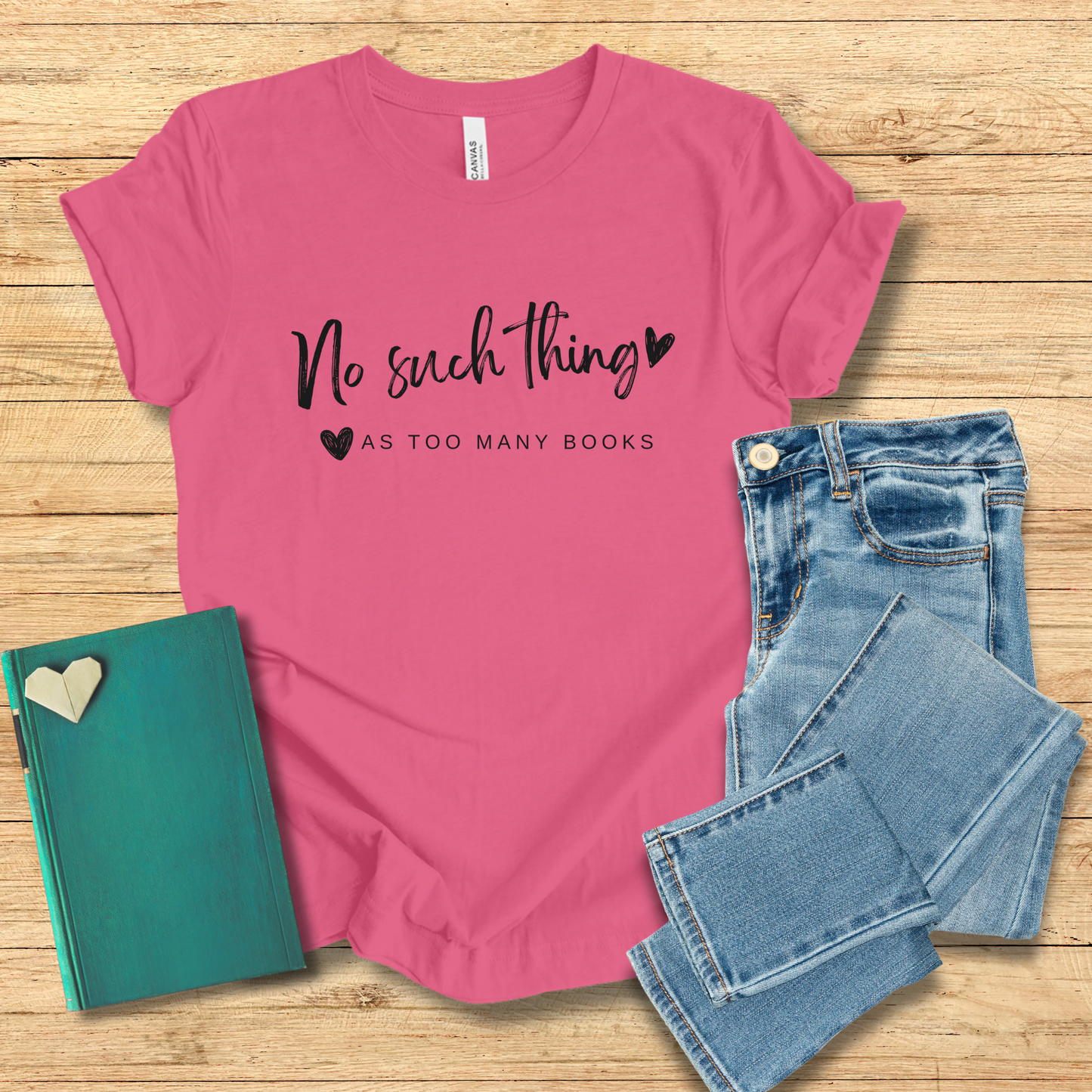 No Such Thing As Too Many Books Tee