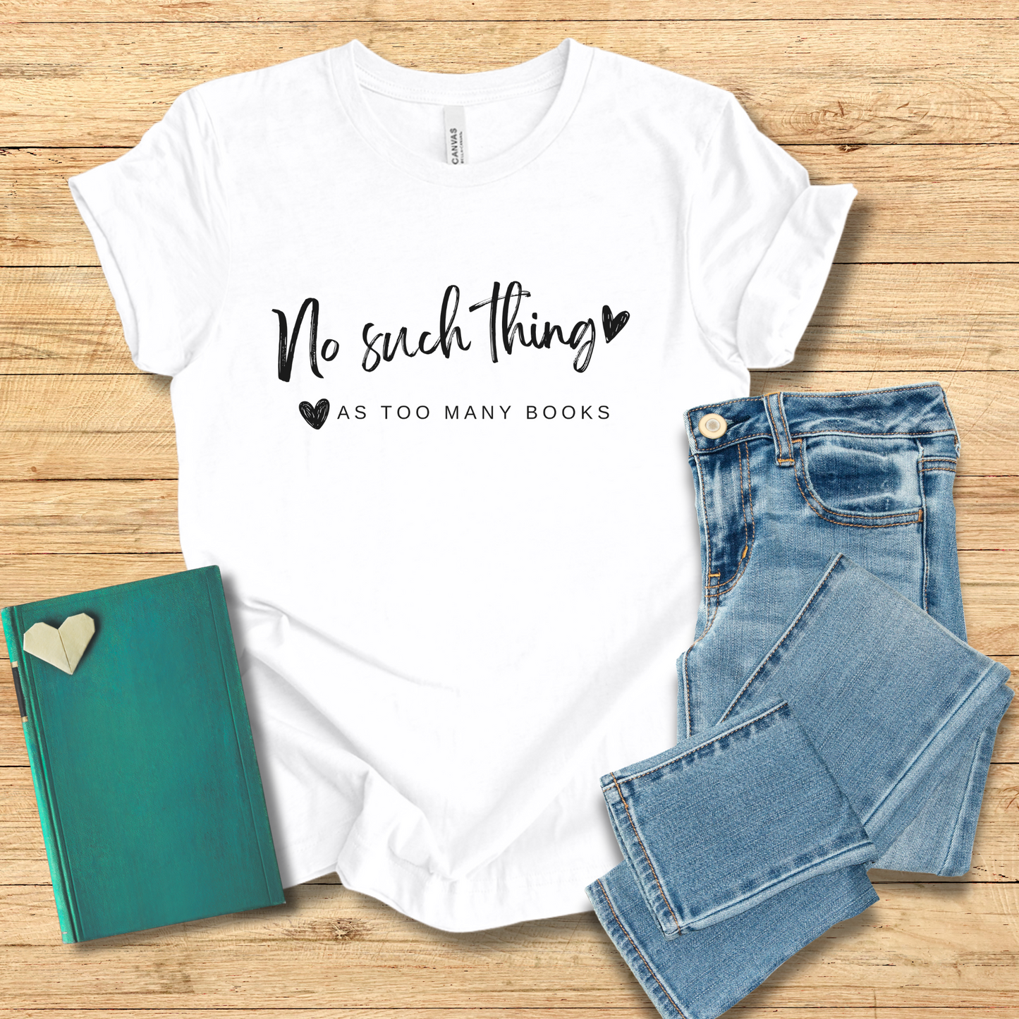 No Such Thing As Too Many Books Tee
