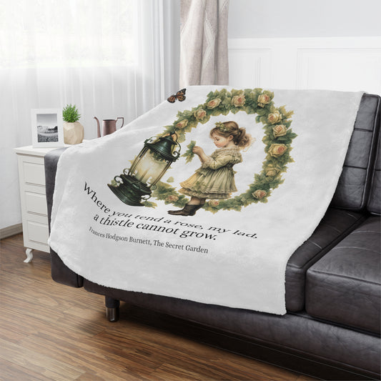 Secret Garden Rose Microfiber Blanket