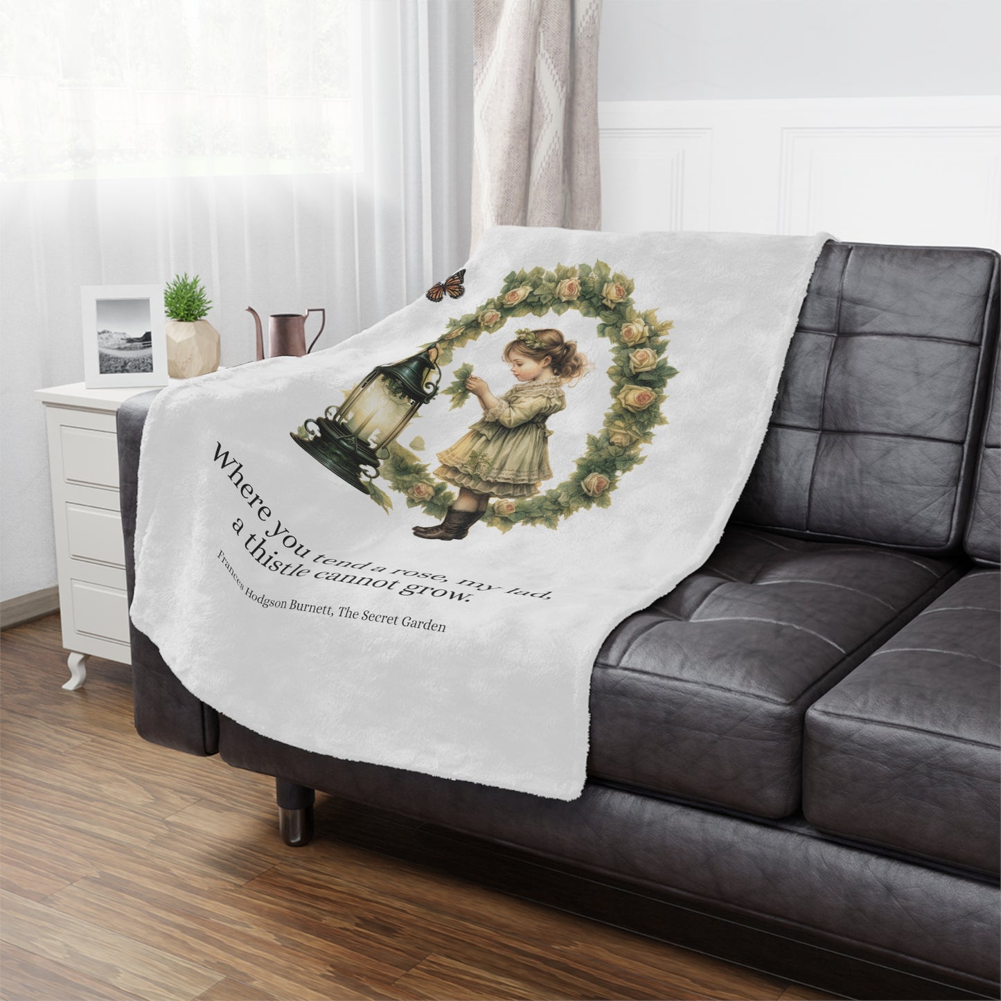 Secret Garden Rose Microfiber Blanket