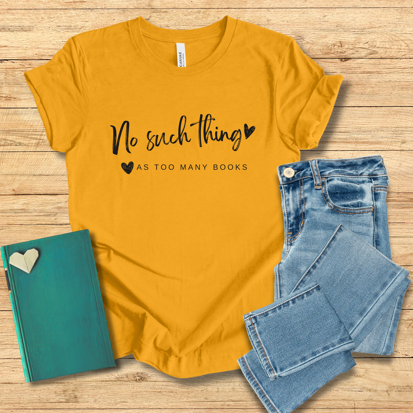 No Such Thing As Too Many Books Tee