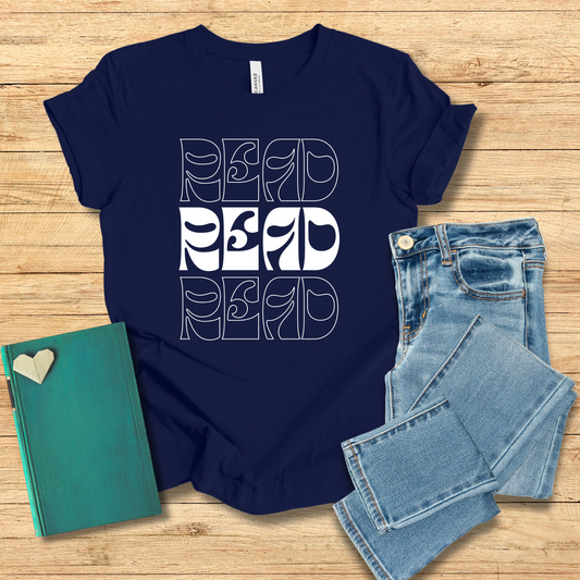 White Lettering Read Tee