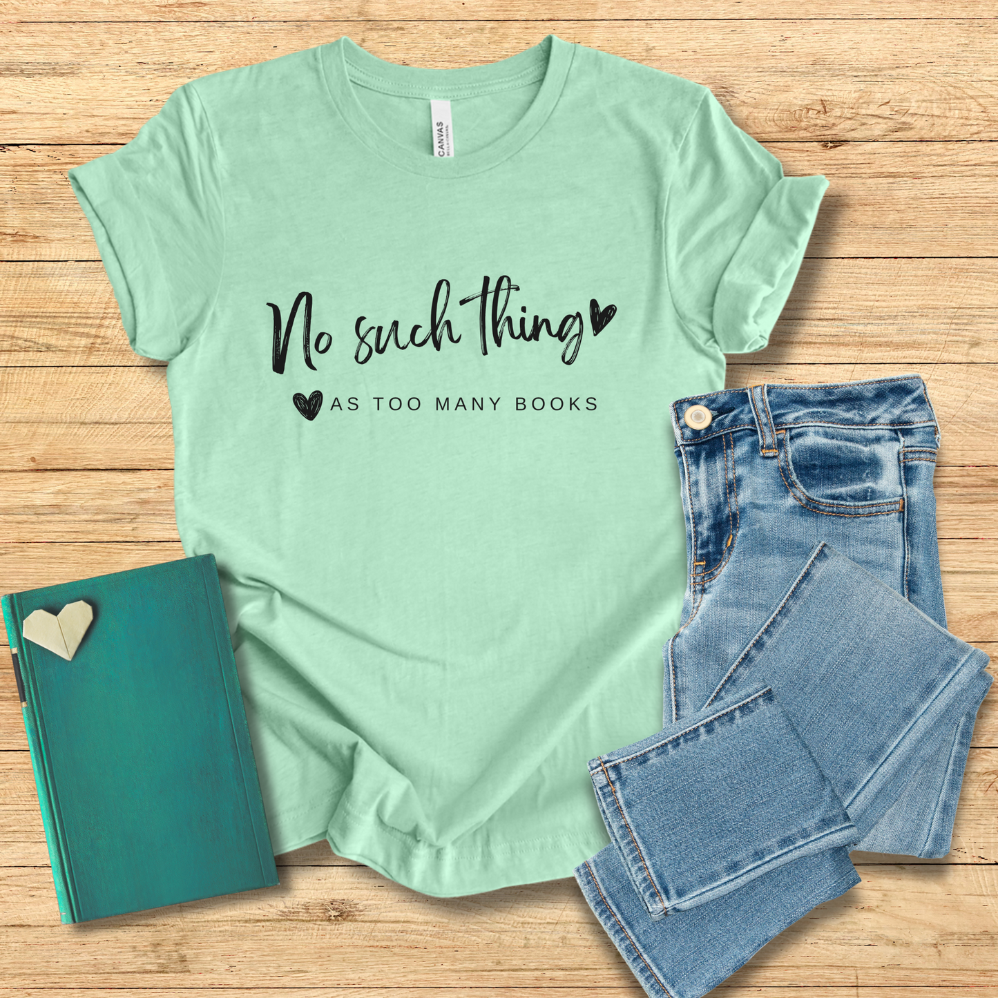 No Such Thing As Too Many Books Tee