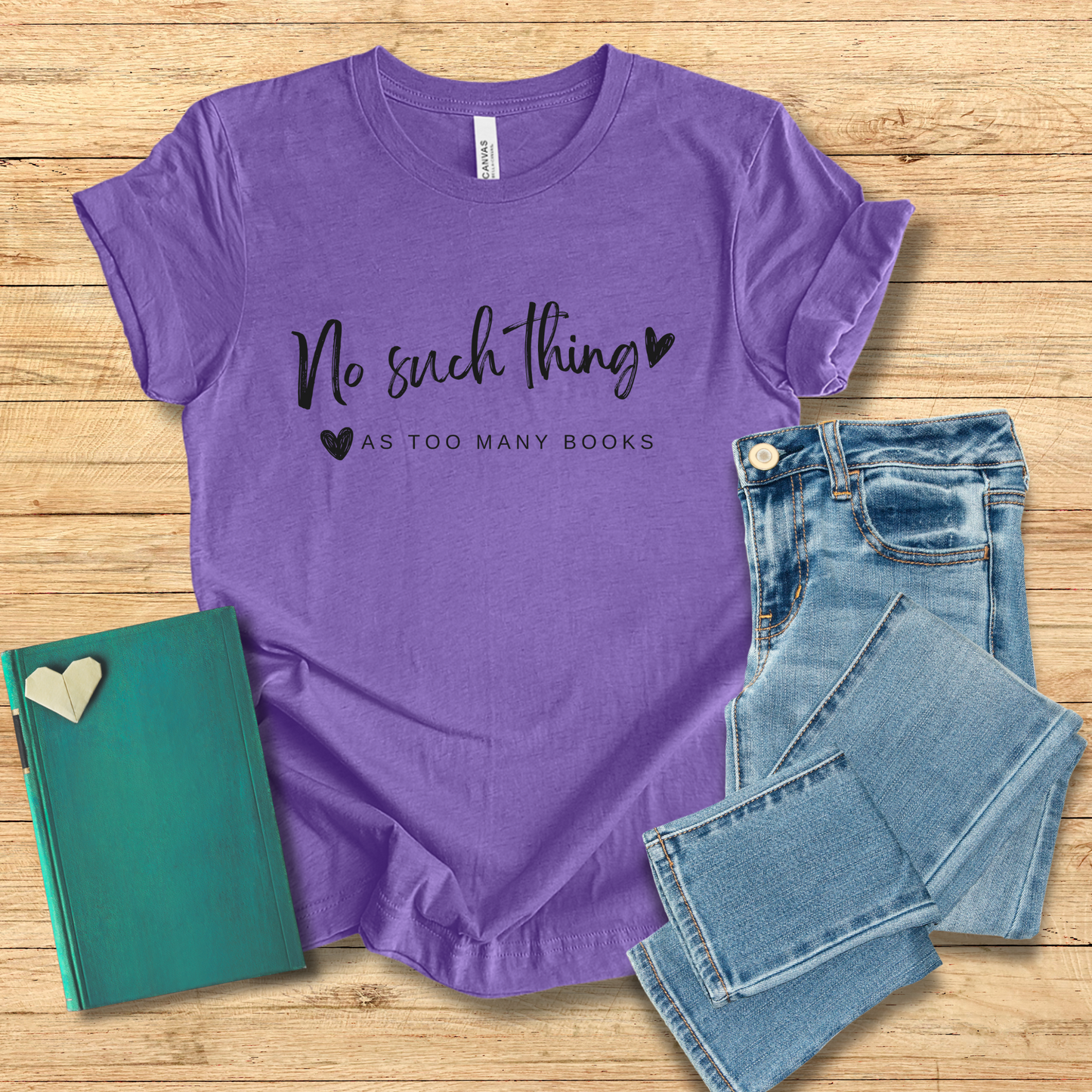 No Such Thing As Too Many Books Tee