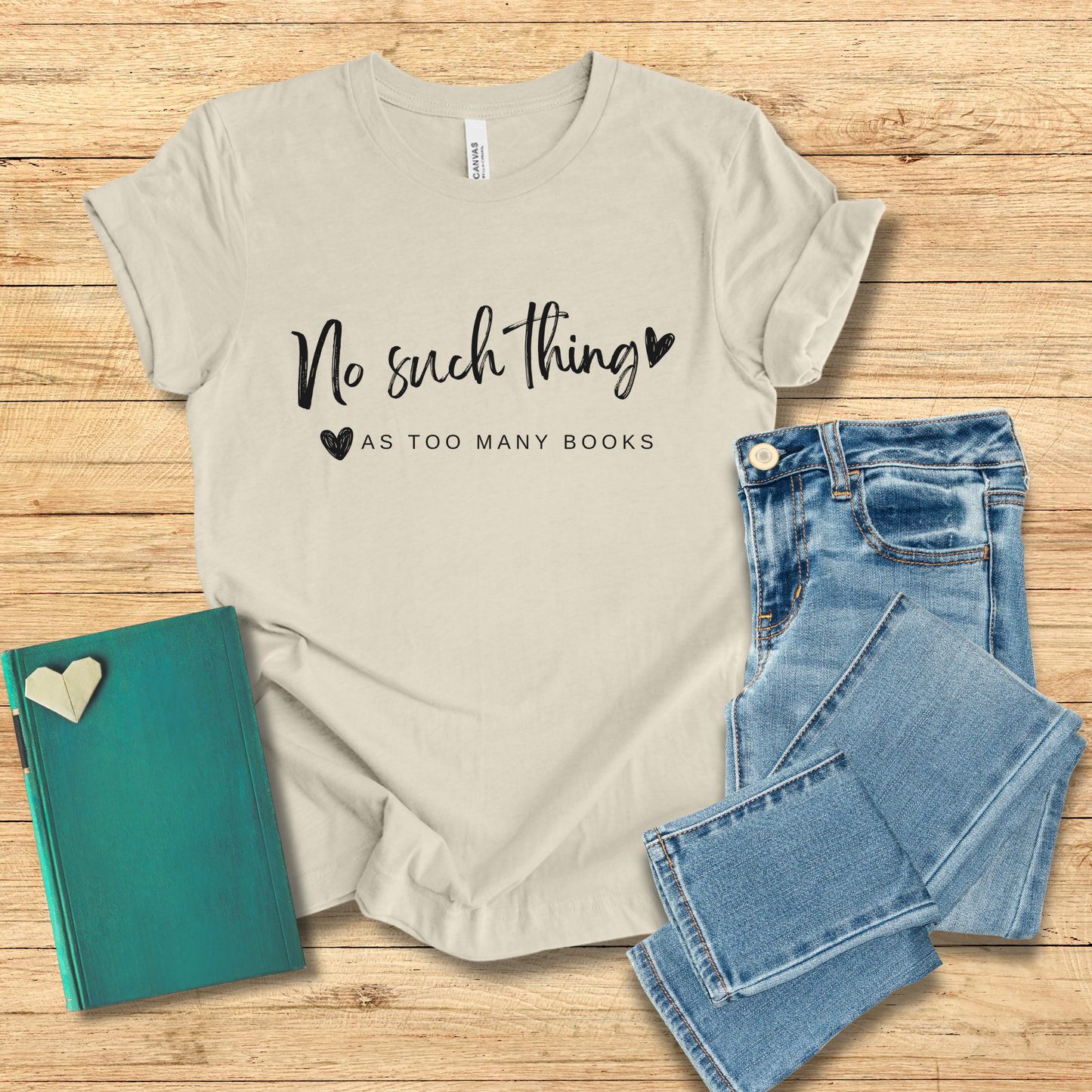 No Such Thing As Too Many Books Tee