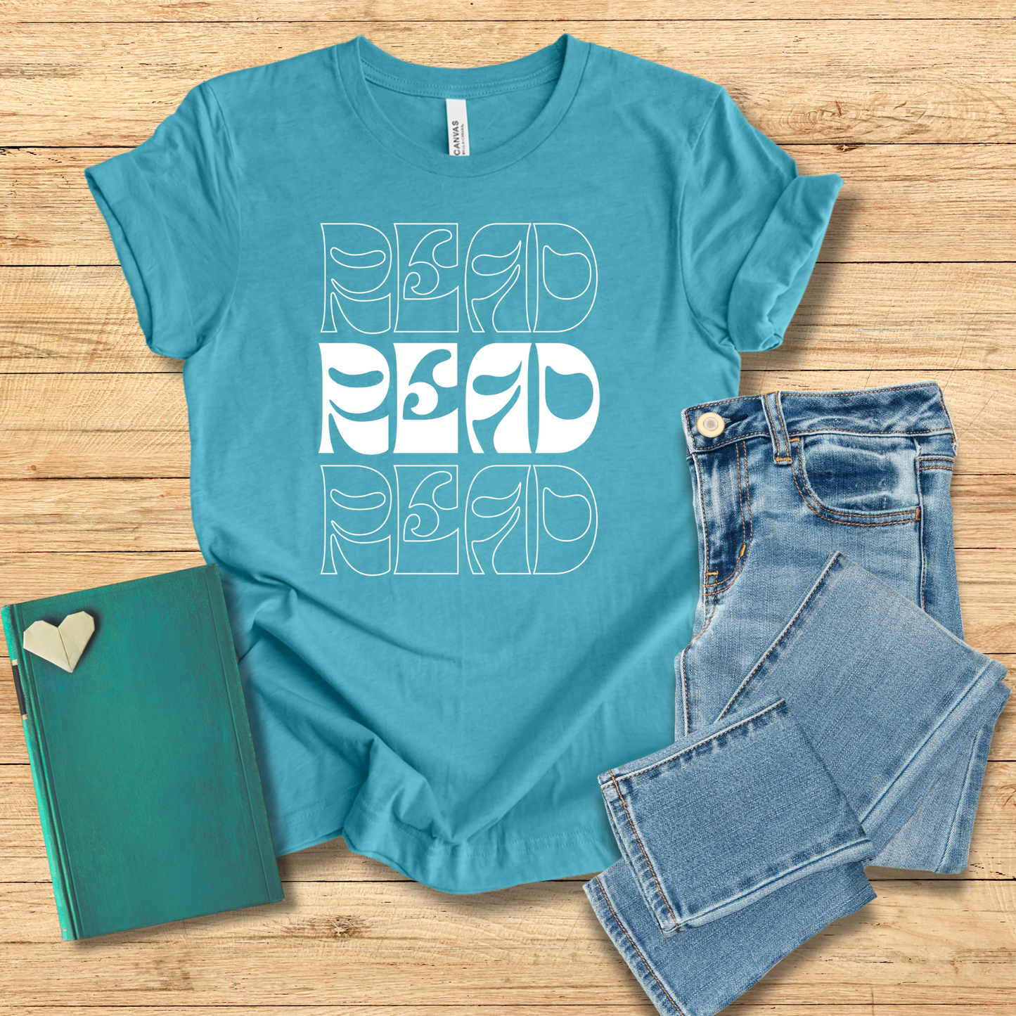 White Lettering Read Tee